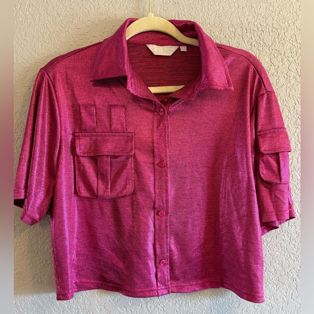 Women's Pink Button Down Shirt